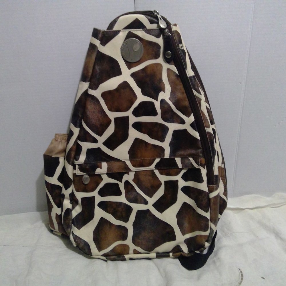 Life is Tennis Sports Bag Cow Print by Lynne Tauchen